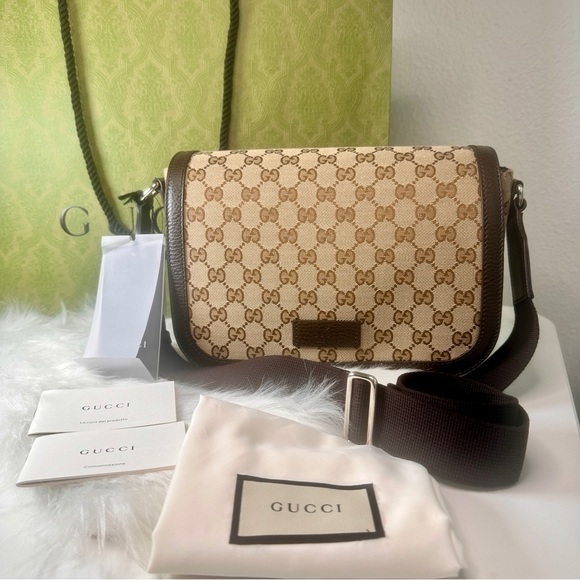 🆕 Gucci Monogrammed Messenger Bag - Picture 1 of 8
